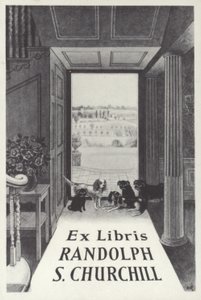 Ex Libris Randolph S Churchill door English School