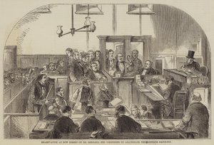 Onderzoek op Bow Street van Dr. Bernard, voor Samenzwering om Keizer Napoleon te vermoorden door English School