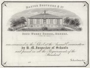 Examen certificaat van Dens Works School door English School