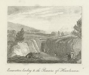 Opgraving leidend naar de overblijfselen van Herculaneum door English School