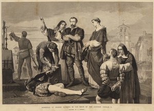 Executie van Spaanse patriotten tijdens het bewind van keizer Karel V door English School
