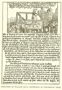 Executie van William Laud, Aartsbisschop van Canterbury (1645) door English School