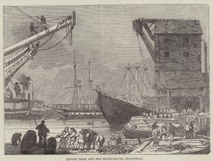 Export Dock en Oude Blokhuis, Blackwall door English School