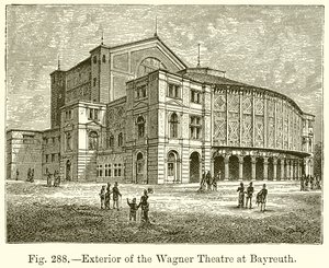 Exterieur van het Wagner Theater in Bayreuth door English School