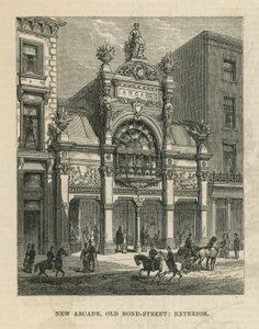 Exterieur van de nieuwe arcade op Old Bond Street door English School