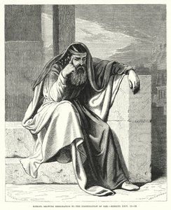 Ezechiël toont berusting in de beschikking van God, Ezechiël XXIV door English School