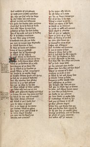 F151r uit Ms New Coll 266, De confessio amantis door John Gower door English School