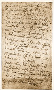 Facsimile van een pagina van Sir Ralph Verneys aantekeningen over het Lange Parlement uit Memoirs of the Verney Family