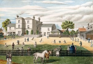 Fairfield House School en speelplaats door English School