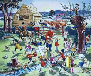 Boerderijscène (met verborgen fruit)