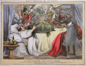 Fatale gevolgen van vraatzucht, een Nachtmerrie van de Dag van de Lord Mayor, uitgegeven door Thomas McLean (1788-1875) 1830