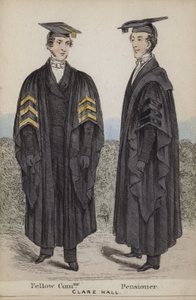 Fellow Commoner, Pensionaris, Clare Hall door English School