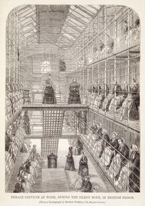 Vrouwelijke Gevangenen aan het Werk tijdens het Stille Uur in de Brixton Gevangenis, uit The Criminal Prisons of London and Scenes of Prison Life door Henry Mayhew (1812-87) en John Binny, 1860 door English School