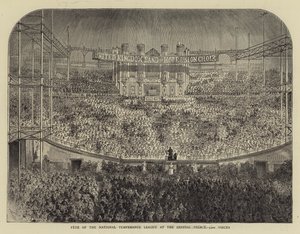 Feest van de Nationale Matigheidsbond in het Crystal Palace, 5000 stemmen door English School