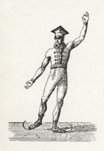 Figuur van een man schaatsen door English School