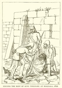 Het Vinden van het Lichaam van Koning Theodore in Magdala, 1868 door English School