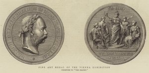 Kunstmedaille van de Weense tentoonstelling (gravure)