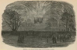 Vuurwerk bij het Koopvaardij Wezen Asiel