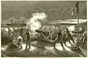 Beschieting van de Star of the West vanaf de South Carolina Battery op Morriss Island, 10 januari 1861 door English School