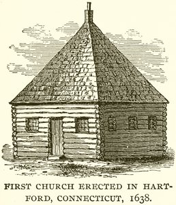 Eerste kerk gebouwd in Hartford, Connecticut, 1638
