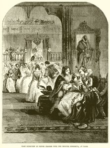 Eerste ontmoeting van prins Charles met prinses Henrietta in Parijs door English School