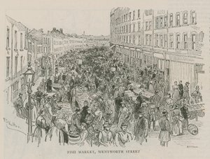 Vismarkt, Wentworth Street, Londen door English School