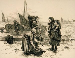 Vissersvrouwen rond 1880, uit 