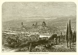 Florence vanaf het terras van San Miniato door English School