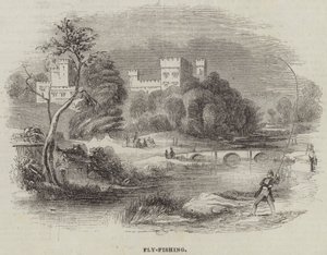 Vliegvissen (gravure) door English School