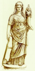Fortuna, standbeeld in het Vaticaan, illustratie uit Geschiedenis van Rome door Victor Duruy, gepubliceerd 1884 door English School