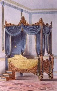 Hemelbed, plaat 186 uit Ackermann