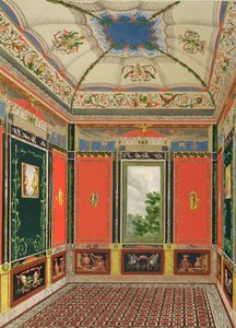 Fresco decoratie in het Zomerhuis van Buckingham Palace, uit The Decorations of the Garden Pavilion in the Grounds of Buckingham Palace door Ludwig Gruner en Anna Brownell Jameson