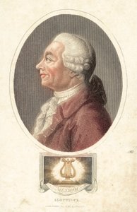 Friedrich Gottlieb Klopstock, Duitse dichter (gekleurde gravure)