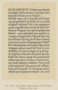 Uit de Liber Epistolarum van Barzizius, gedrukt in Parijs door English School