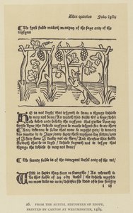 Uit de Subtyl Historyes van Esope, gedrukt door Caxton in Westminster