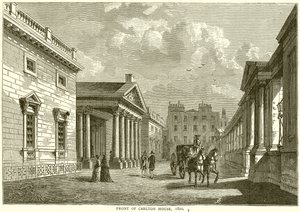 Voorkant van Carlton House, 1820 door English School