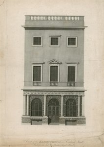 Voorzijde van het bankhuis in Lombard Street, gebouwd voor wijlen Sir Charles Asgill, Bart