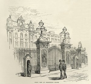 Vooraanzicht van Buckingham Palace (uit 