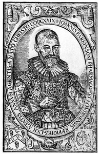 Frontispice voor Paradisi in Sole Paradisus Terrestris door John Parkinson, gepubliceerd 1629