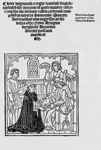 Frontispice van Myrrour of good maners 1523
