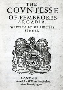 Frontispice van The Countess of Pembrokes Arcadia door Sir Philip Sidney, 1590 door English School