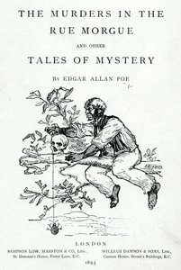 Frontispice van The Murders in the Rue Morgue and other Tales of Mystery door Edgar Allan Poe, gepubliceerd in 1893 door English School