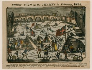 Frost Fair op de Theems, 1814 door English School