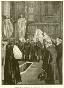 Begrafenis van Mr. Gladstone in Westminster Abbey door English School