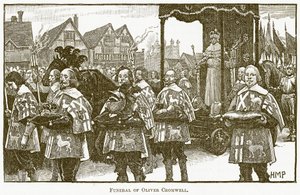 Begrafenis van Oliver Cromwell, illustratie uit The New Popular Educator, ca. 1891