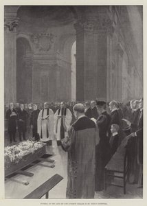Begrafenis van wijlen Sir John Everett Millais in de St. Paul