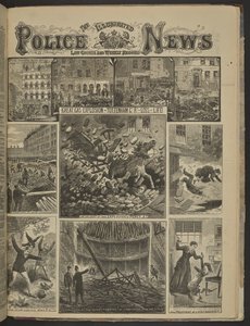 GROTE GASEXPLOSIE IN TOTTENHAM CT. VERLIES VAN LEVEN", Geïllustreerd Politienieuws door English School