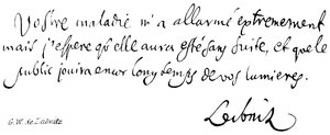 G W de Leibnitz door English School