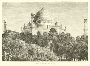 Tuin van de Taj Mahal, Agra door English School