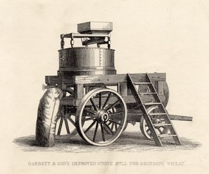 Garrett en Sons verbeterde steenmolen voor het malen van tarwe door English School